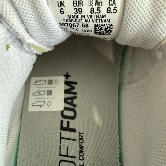 Puma Women's White and Coral Sneakers - Picture 6 of 6